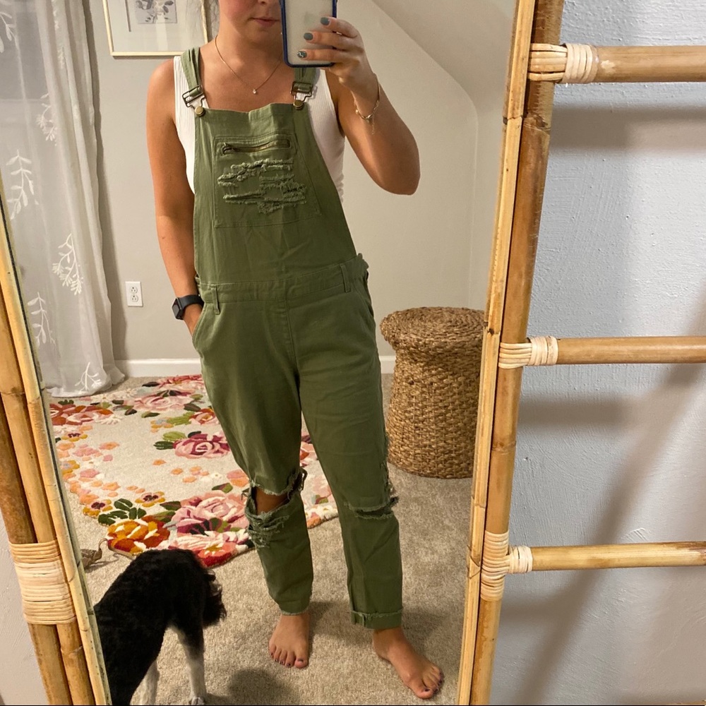 Custom ripped overalls